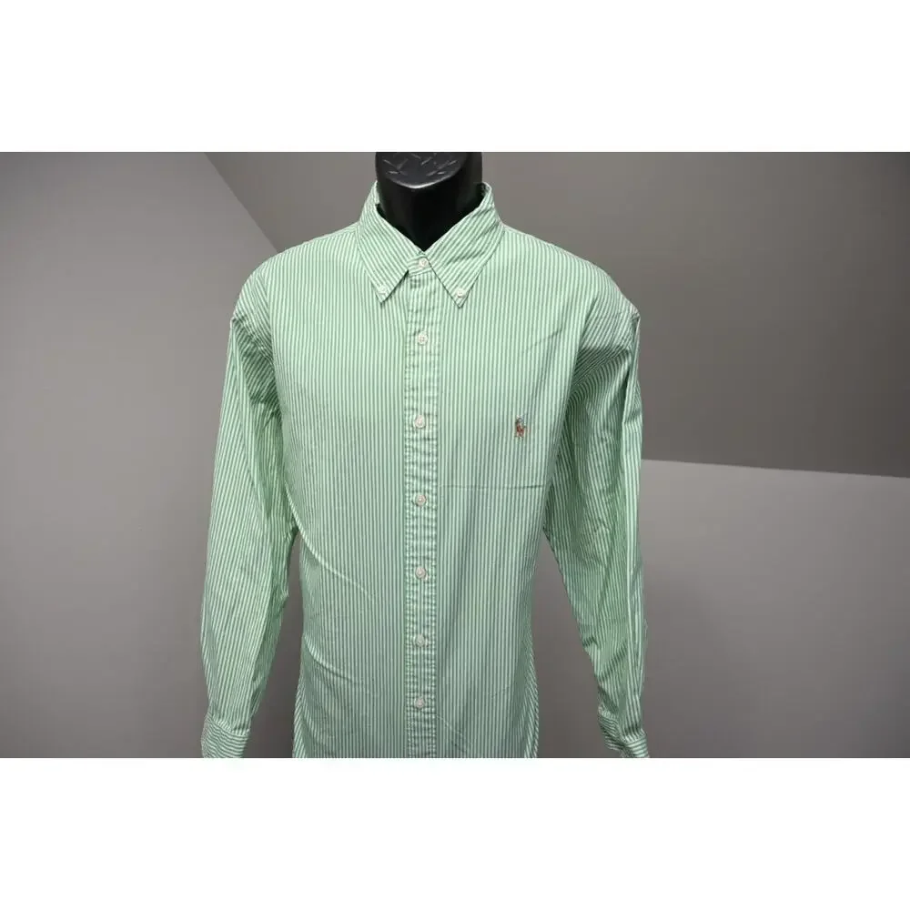Polo Ralph Lauren Dress Shirt Classic Striped Button Up Mens Size‎ 17.5 32/33 XL